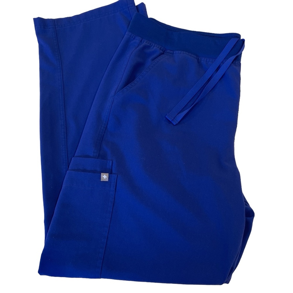Figs Technical Collection Mens Axim Cargo Scrub Pant Royal Blue Size XL